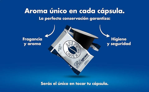 Cafe Borbone Blue Blend Respresso - 100 Cápsulas Nespresso Compatibles (Pack Ahorro) - Qumir