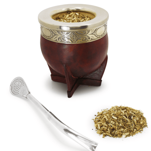 Mate Imperial de Calabaza con Virola de Alpaca Color Marron - Qumir