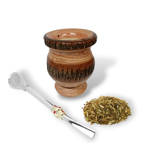 Mate de Madera Sauce Mimbre Lustrada - Qumir