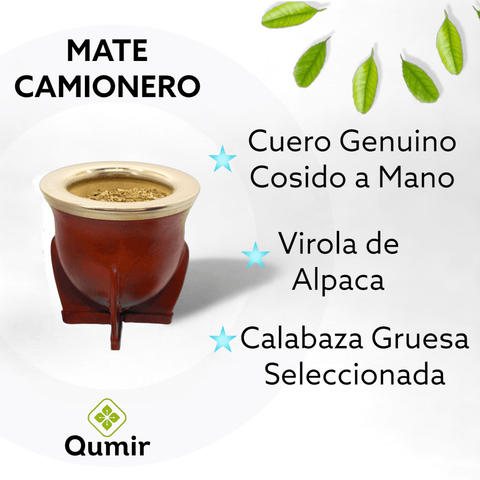 Mate Camionero de Calabaza Color Marron - Qumir