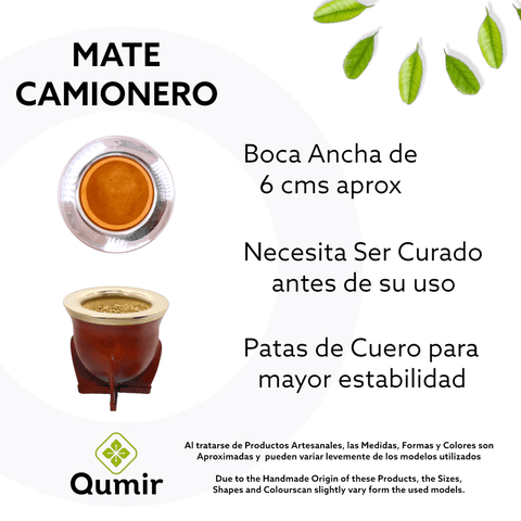 Mate Camionero de Calabaza Color Marron - Qumir