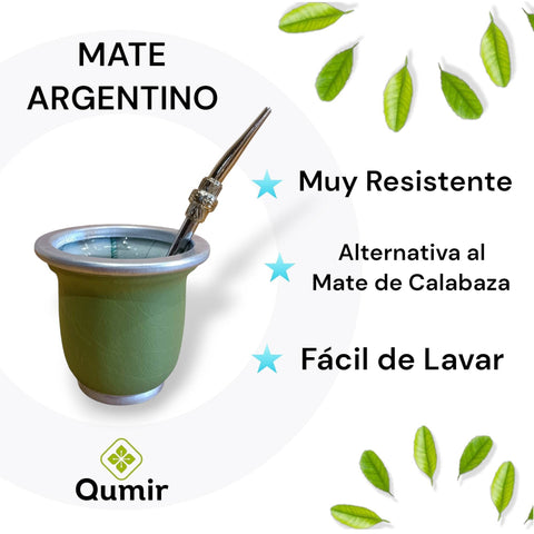 Mate de Vidrio Forrado Varios Colores - Qumir