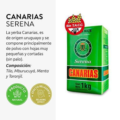 Pack Yerba Mate Canarias Serena 1 Kg - 3 Uds - Qumir