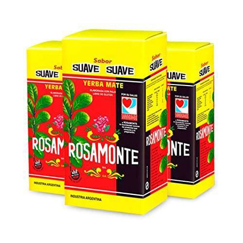 Pack Yerba Mate Rosamonte Suave 1 Kg - 3 Uds - Qumir