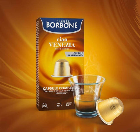 Pack Café Borbone 100 Cápsulas Ciao Venezia Compatibles Nespresso - Qumir