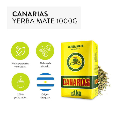 Packs Yerba Mate Canarias Tradicional 1 Kg - Qumir
