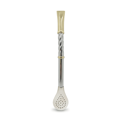 Bombillon Artesanal de Alpaca 18 cms Pico Bronce - Qumir
