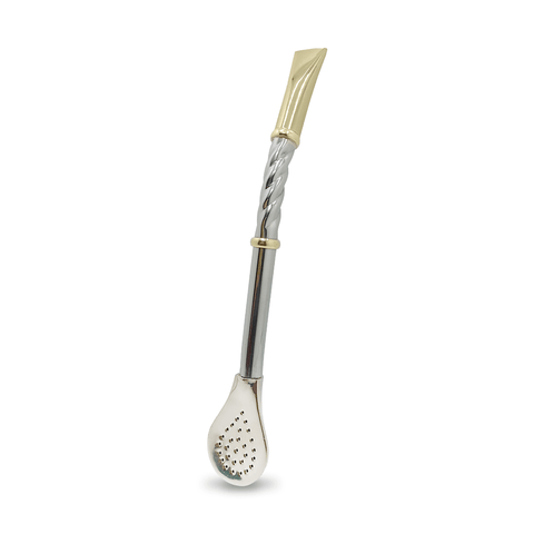 Bombillon Artesanal de Alpaca 18 cms Pico Bronce - Qumir