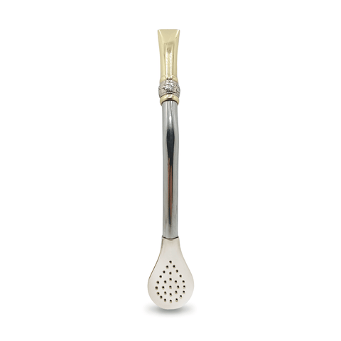 Bombillon Artesanal de Alpaca 18 cms Guarda Pampa Bronce - Qumir
