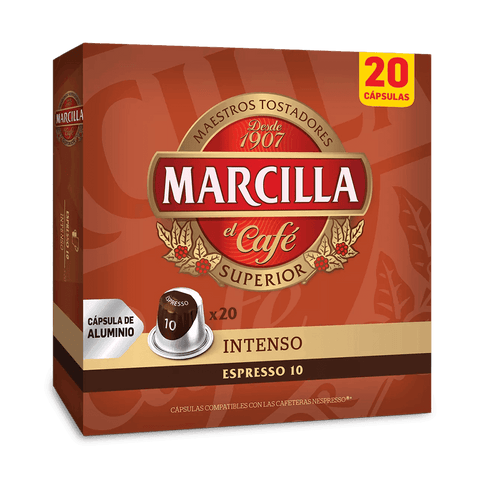 Pack Café Marcilla Intenso 200 Capsulas Compatibles Neespresso- 10 Uds - Qumir