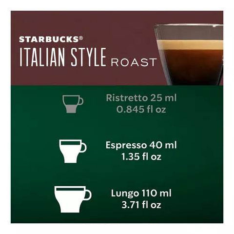 Starbucks Italian Style Roast para Nespresso 10 Capsulas - Qumir
