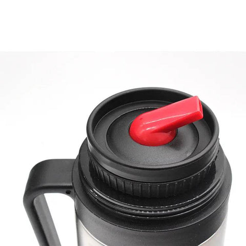 Termo 3 en 1 Acero Inoxidable 1 Litro con Pico Matero Color Plata - Qumir