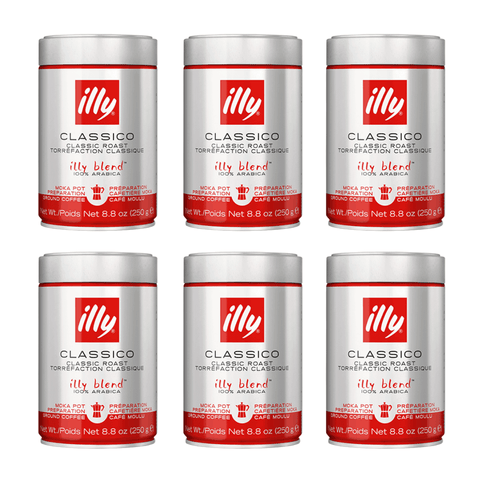 Pack Café Illy Molido Moka Clasico 250 Grs - 6 Uds - Qumir