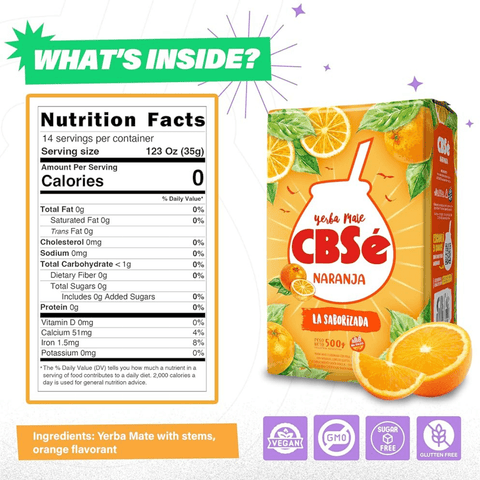 Cbse Naranja Yerba Mate 500 Grs - Qumir