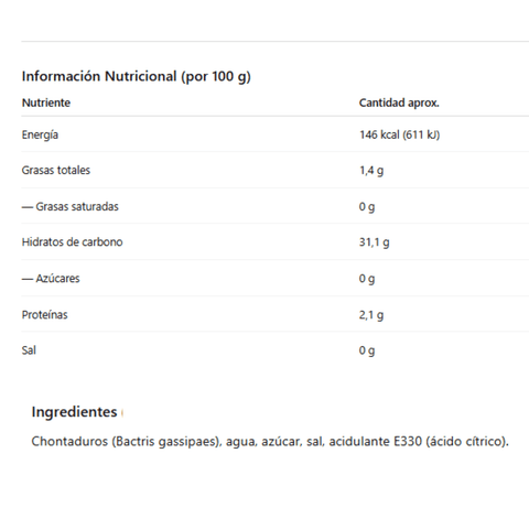 Chontaduro en Salmuera El Dorado 790 Grs - Qumir