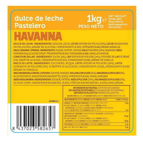 Havanna Dulce de Leche Pastelero 1 Kg - Qumir