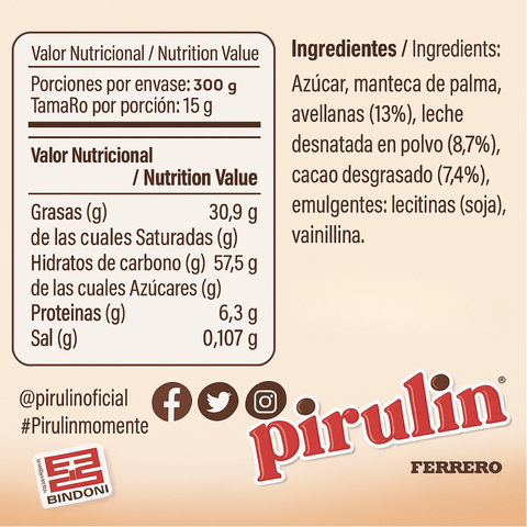 Barquillo Pirulin 300 Grs - Qumir