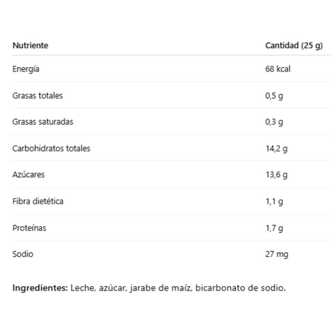 Vauquita Tableta de Dulce de Leche 25 Grs