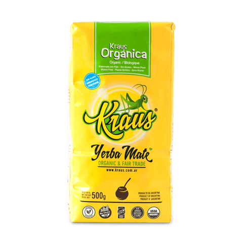 Kraus Yerba Mate Orgánica Fair Trade con Palo (Sin Ahumar) 500 Grs - Qumir