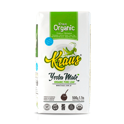 Kraus Yerba Mate Orgánica Fair Trade Pura Hoja (sin Palo- sin Ahumar) 500 Grs - Qumir