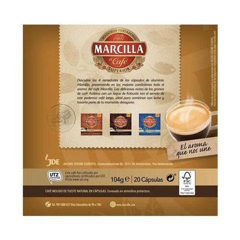 Pack Café Marcilla Largo 200 Cápsulas Compatibles Nespresso - 10 Uds - Qumir