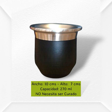 Mate Camionero de Acero Inoxidable Color Negro - Qumir