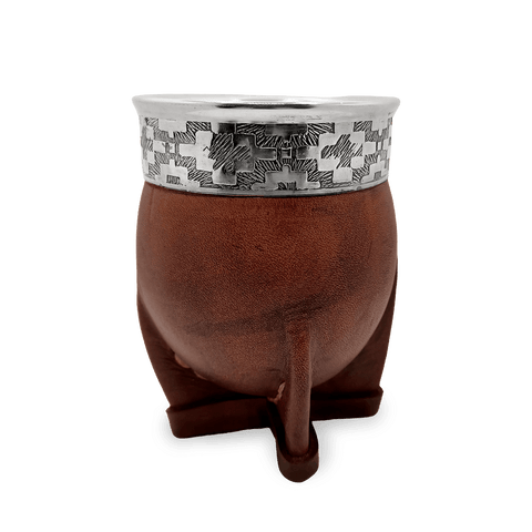 Mate Imperial de Calabaza con Virola de Alpaca Color Marron - Qumir