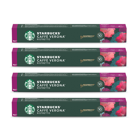 Pack Café Starbucks 40 Cápsulas Verona Ristretto Compatibles Nespresso