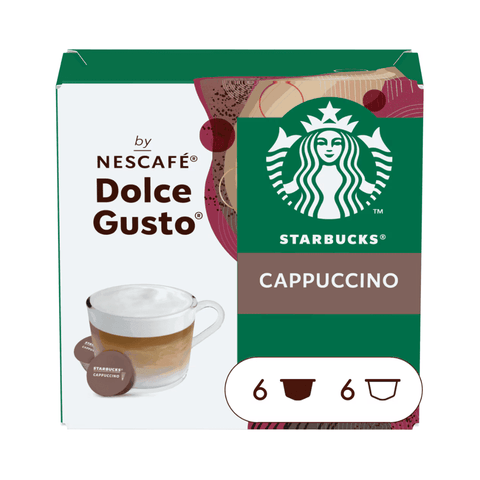 Pack Café Dolce Gusto Starbucks Cappuccino - 6 Uds - 72 Cápsulas - Qumir