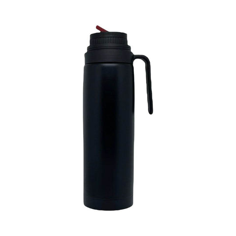Termo Gusto Argentino Acero Inoxidable 1 Litro con Pico Matero Color Negro - Qumir