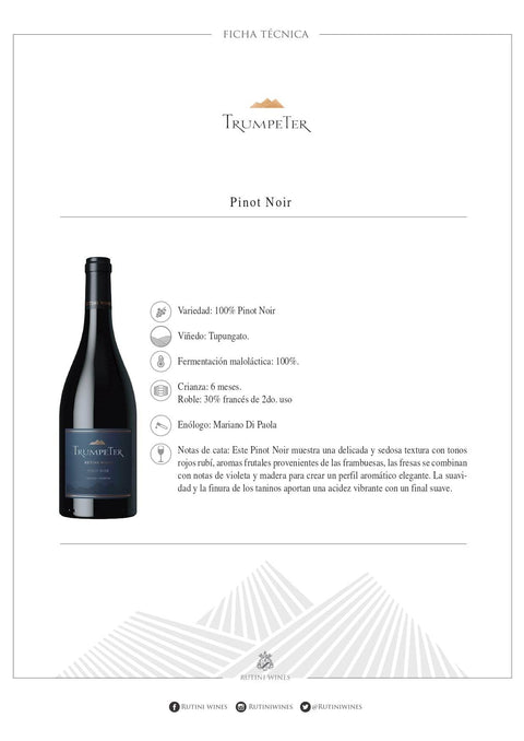 Trumpeter Pinot Noir 750 ml - Qumir