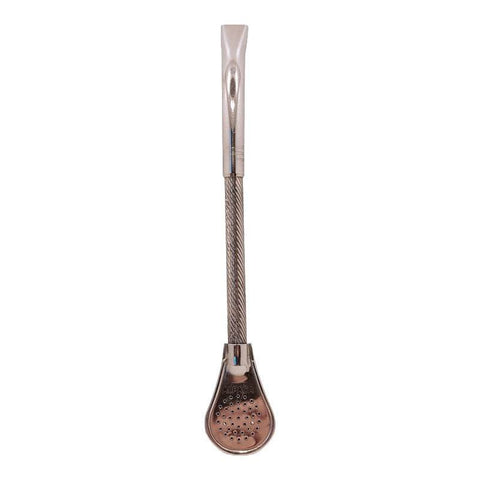 Bombilla de Alpaca Cincelada 18 cms - Qumir
