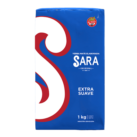 Pack Yerba Mate Sara Azul Extra Suave 1 Kg - 3 Uds - Qumir