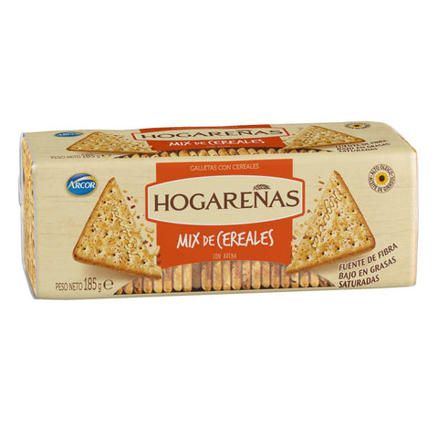 Hogareñas Mix Cereales Galletitas 185 Grs - Qumir