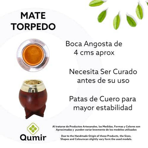 Mate Torpedo de Calabaza Color Marron - Qumir