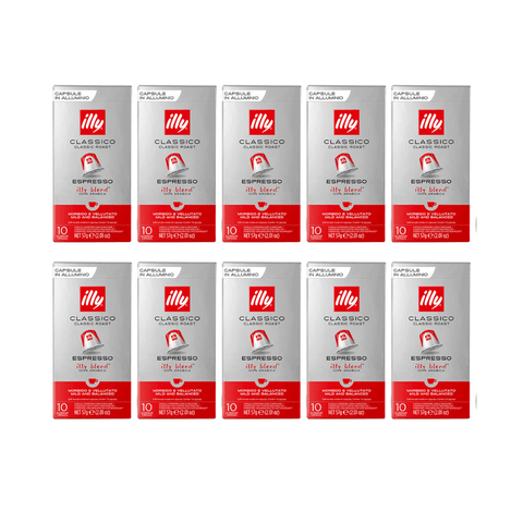 Pack Café Illy 100 Cápsulas Clasicas Compatibles Nespresso - 10 Uds - Qumir