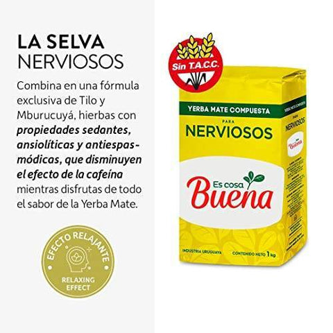 Pack Yerba Mate La Selva Es Cosa Buena 1 Kg - 3 Uds - Qumir