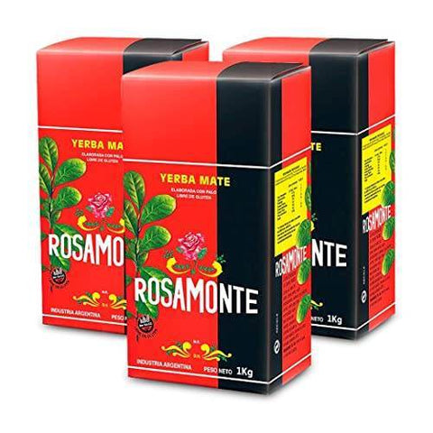 Pack Yerba Mate Rosamonte Tradicional 1 Kg - 3 Uds - Qumir