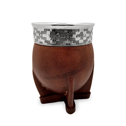 Mate Imperial de Calabaza con Virola de Alpaca Color Marron - Qumir