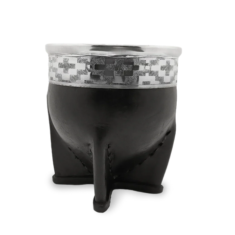 Mate Imperial de Calabaza con Virola de Alpaca Color Negro - Qumir