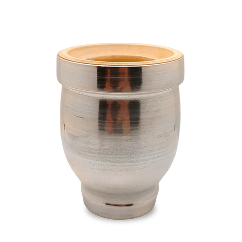 Mate de Madera Sauce Mimbre Forrado en Aluminio - Qumir