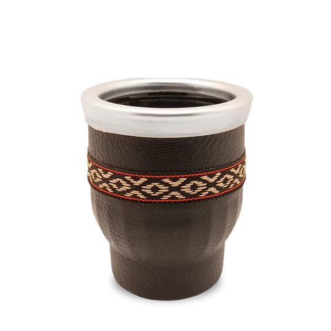 Mate Pequeño de Vidrio Forrado en Cuero - Qumir