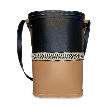 Portatermo 100% Cuero Dos Colores con Guarda - Qumir