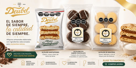Alfajores de Chocolate Mini Deubel 12 Uds - 300 Grs