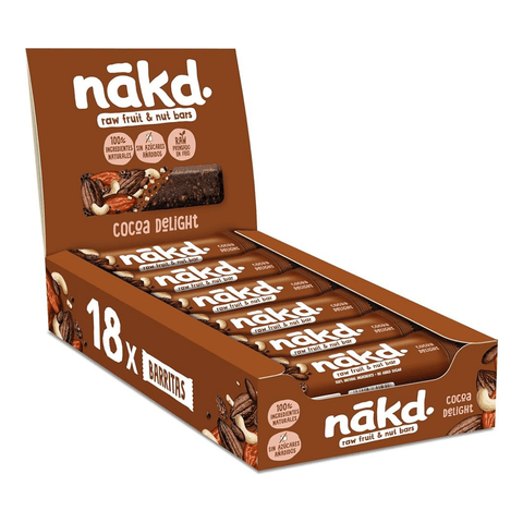 Barrita Nakd Raw de Fruta y Frutos Secos 18 uds - Qumir