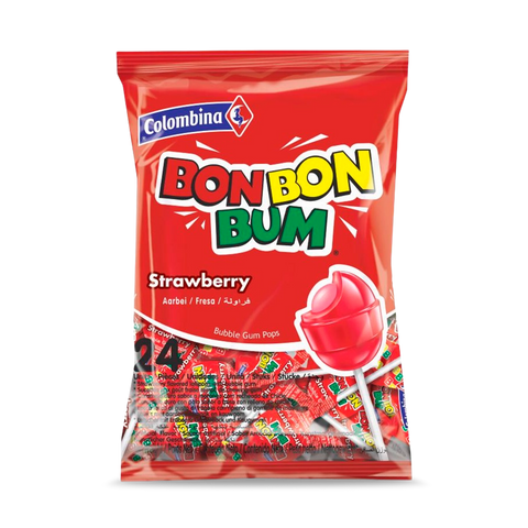 Bon Bon Bum Chicle Fresa, 24 Uds