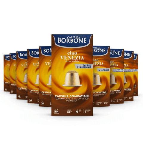 Pack Café Borbone 100 Cápsulas Ciao Venezia Compatibles Nespresso - Qumir