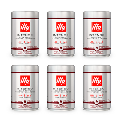 Illy 6 PACK Café en Granos Tostado Intenso 250 Grs