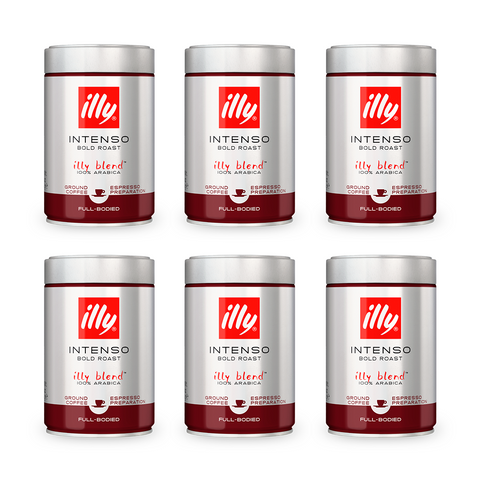 Illy 6 PACK Café Molido Tostado Intenso 250 Grs