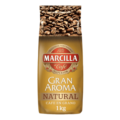 Café Marcilla Gran Aroma Natural en Grano 1 KG